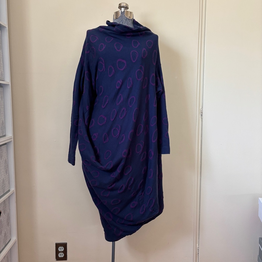Vivienne Westwood Navy and Purple Long Sleeve Dress